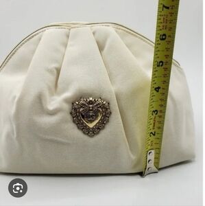 Dolce & Gabbana Cream Clutch with Gold Heart